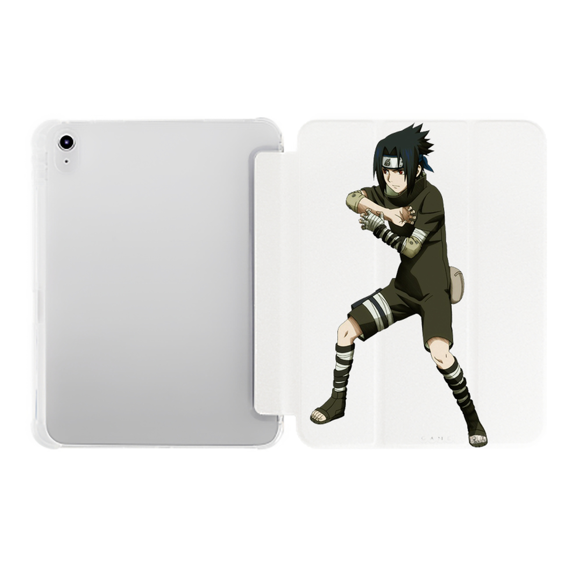 （画像用） NARUTO -ナルト- うちは サスケ Uchiha Sasuke IPad ケース ペン収納付き 三つ折りスタンド PUレザー×シリコン 対応機種9.5/10.5/10.9インチ